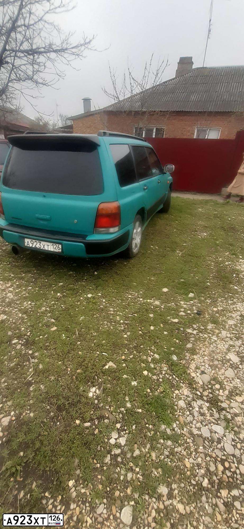 Фото автомобиля SUBARU FORESTER, 1999 — госномер К365ЕТ97. Цвет: ЗЕЛЕНЫЙ МЕТАЛЛ