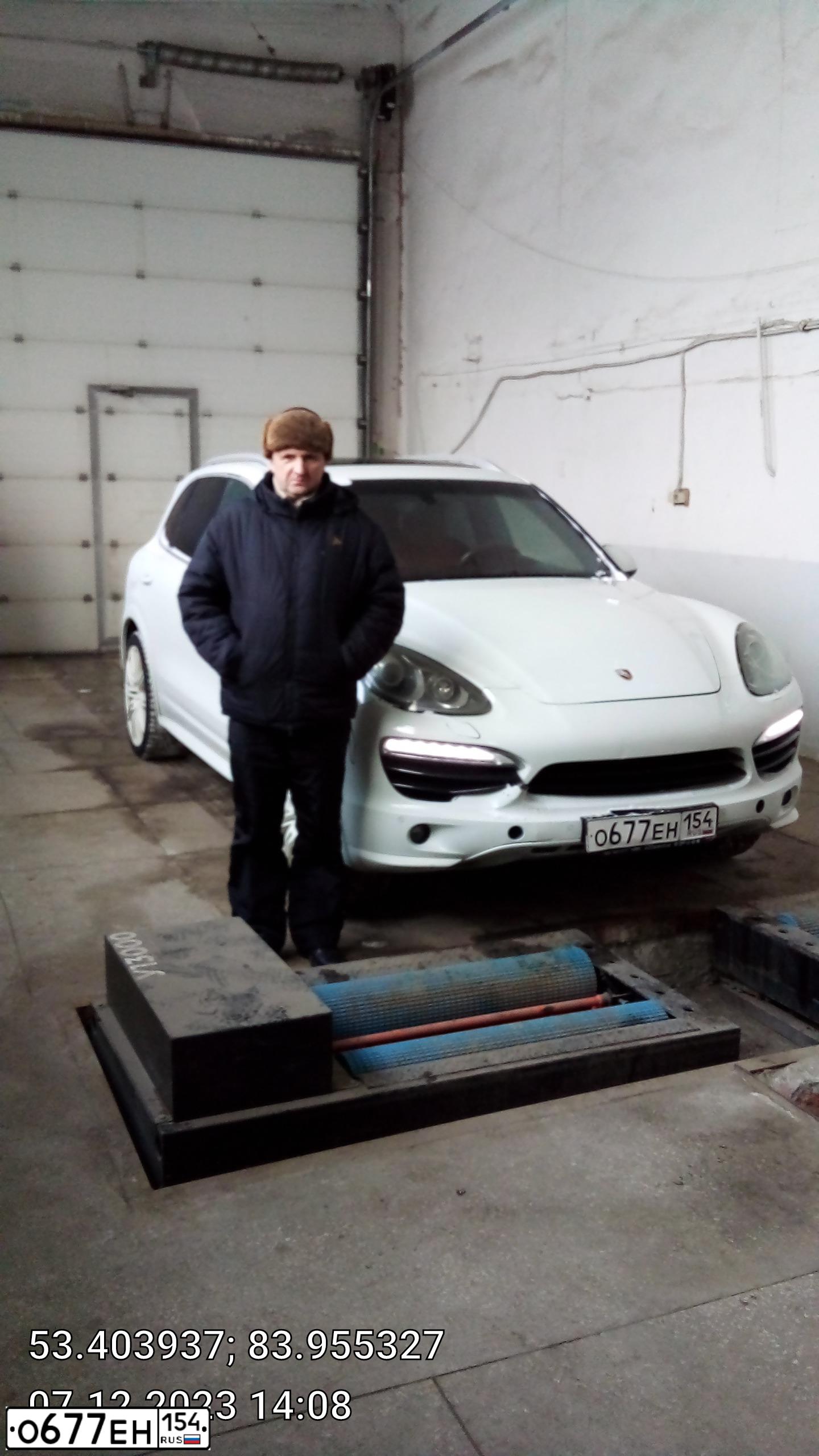 Фото автомобиля ПОРШЕ КАЙЕНН S, 2012 — госномер К320ЕУ122. Цвет: Белый