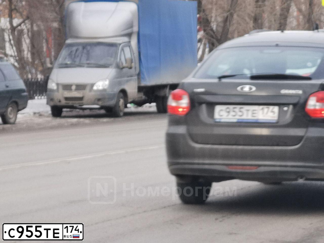 Фото автомобиля LADA 2191 GRANTA, 2016 — госномер С955ТЕ174. Цвет: ЧЕРНЫЙ