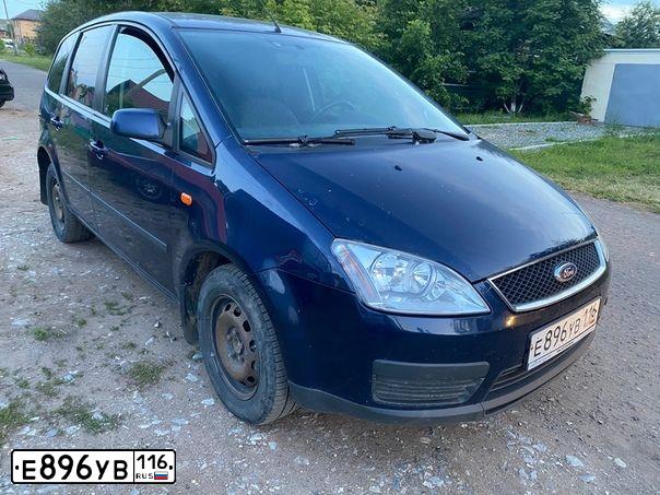 Фото автомобиля FORD FOCUS C-MAX, 2004 — госномер Е896УВ116. Цвет: ТЕМНО-СИНИЙ