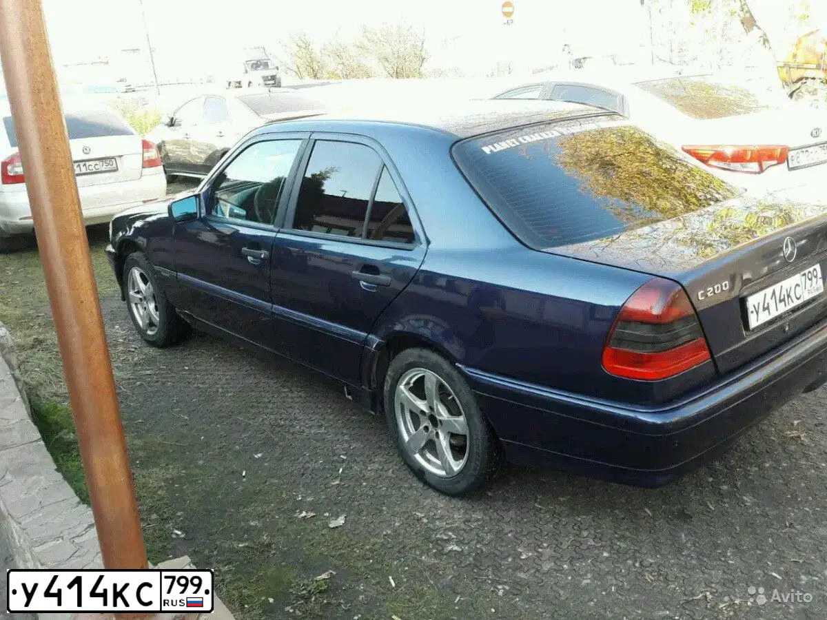 Фото автомобиля MERCEDES C-KLASSE, 1998 — госномер К445КА177. Цвет: синий