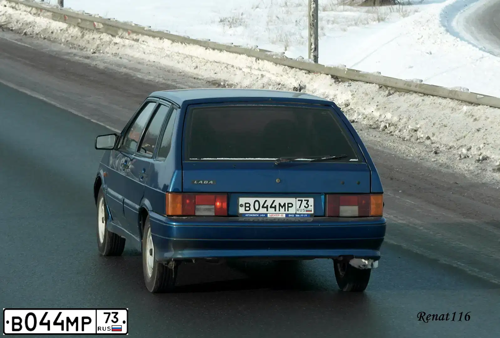 Фото автомобиля LADA 2114 SAMARA, 2005 — госномер В044МР73. Цвет: СИНЕ-ЗЕЛЕНЫЙ
