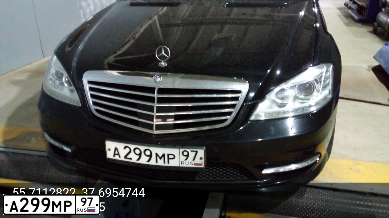 Фото автомобиля MERCEDES S-KLASSE, 2007 — госномер А299МР97. Цвет: ЧЕРНЫЙ