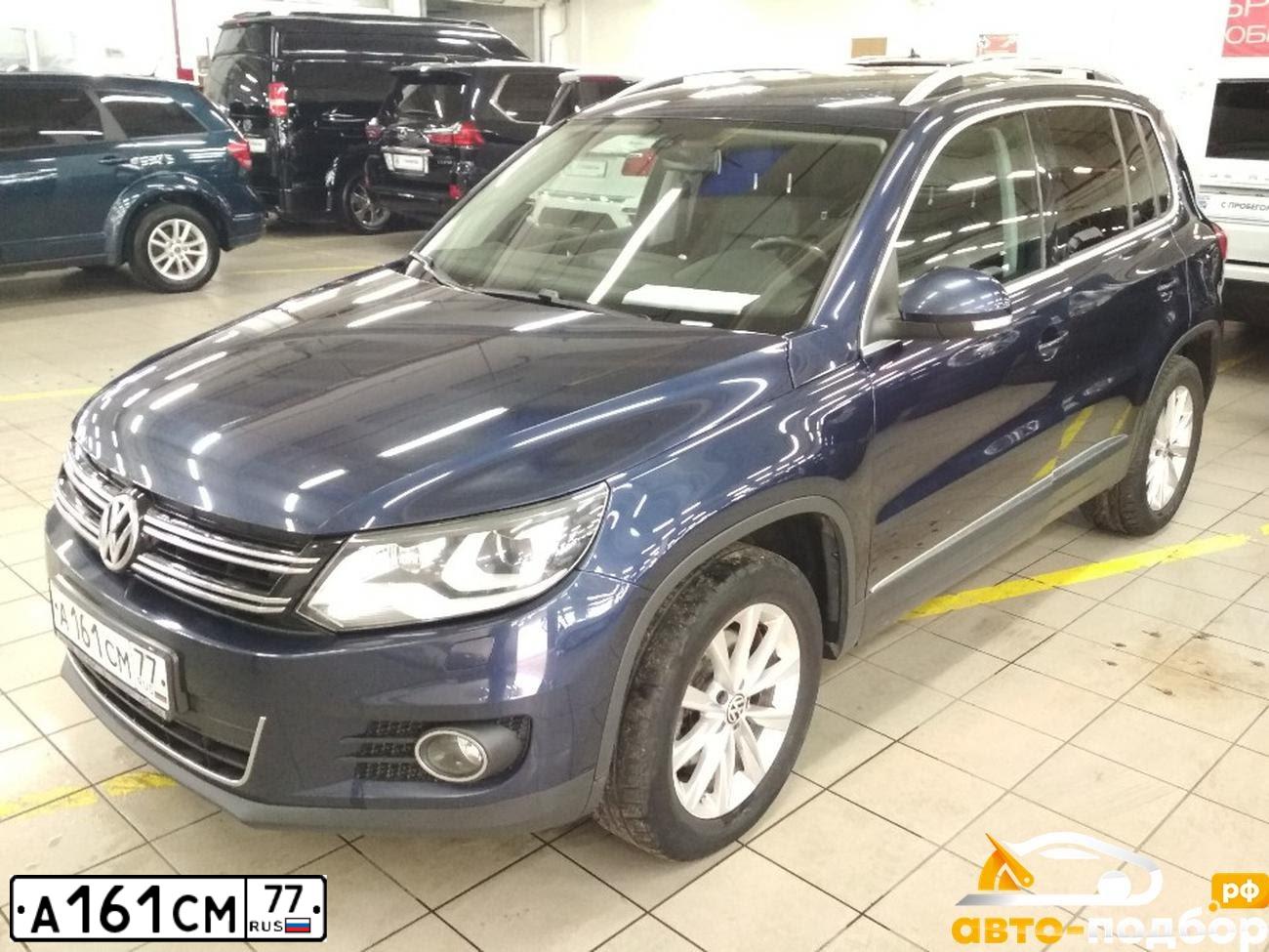 Фото автомобиля VOLKSWAGEN TIGUAN, 2012 — госномер А161СМ77. Цвет: СИНИЙ ТЕМНЫЙ