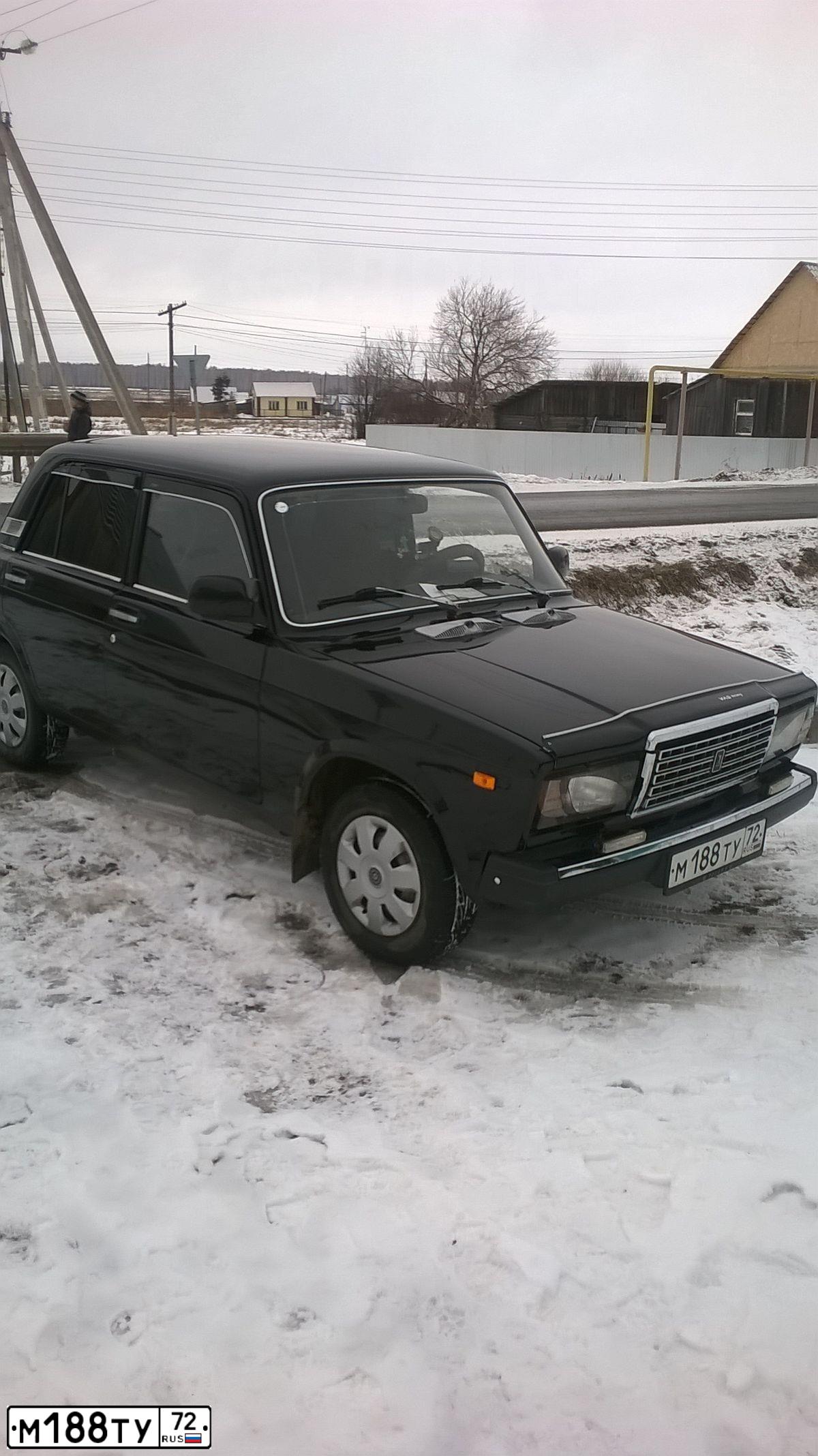 Фото автомобиля LADA 2107, 2011 — госномер У343МХ45. Цвет: Сине-Черный