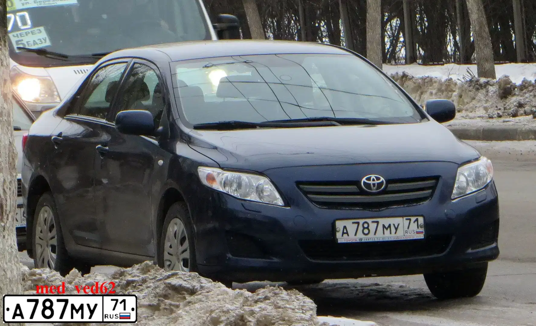 Фото автомобиля TOYOTA COROLLA, 2008 — госномер О302АТ68. Цвет: ТЕМНО-СИНИЙ