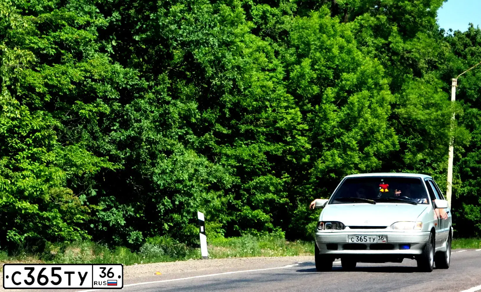 Фото автомобиля LADA 2115 SAMARA, 2004 — госномер С365ТУ36. Цвет: Бело-Серебристый