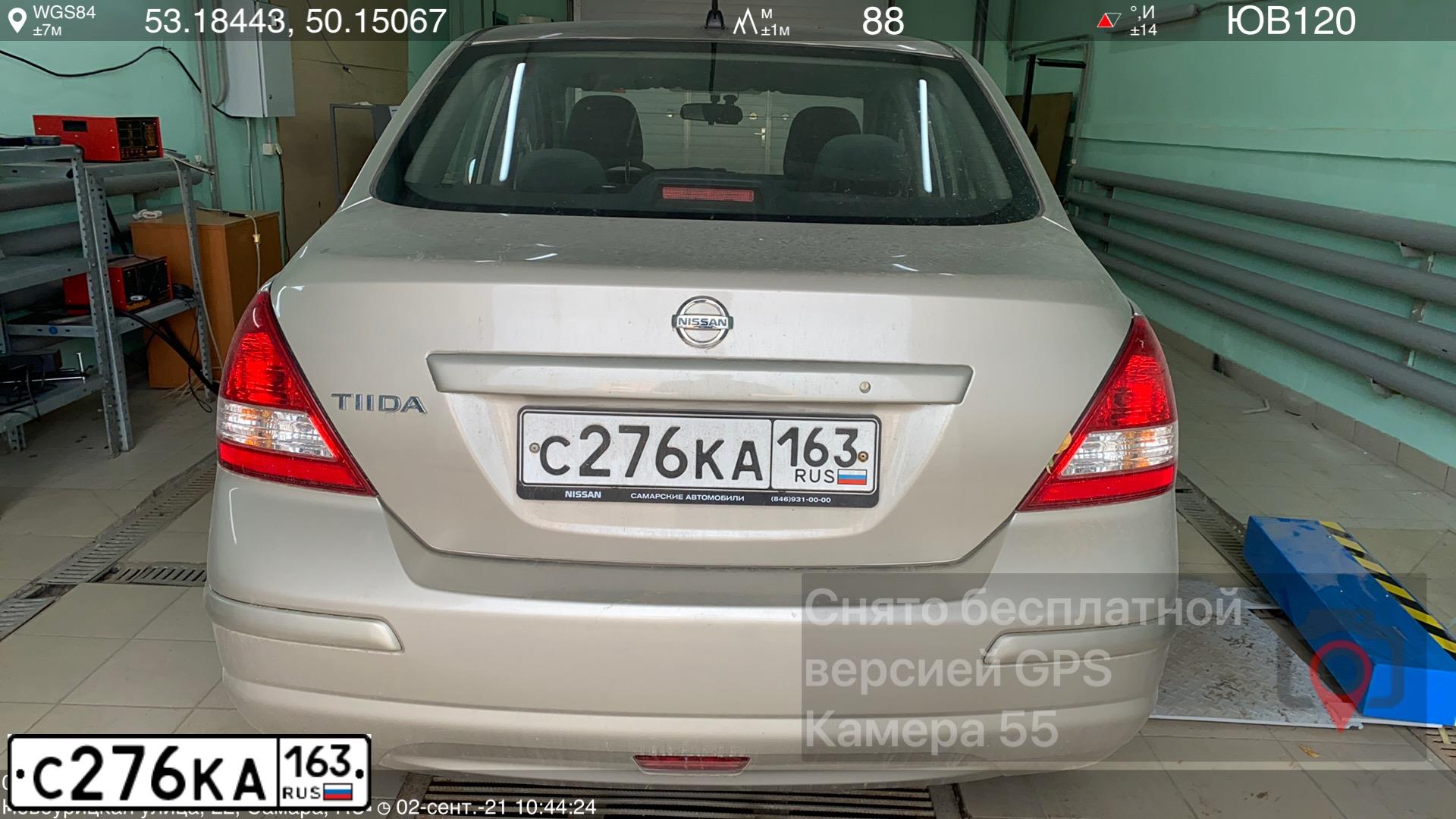 Фото автомобиля NISSAN TIIDA, 2012 — госномер С276КА163. Цвет: СВЕТЛО-КОРИЧНЕВЫЙ