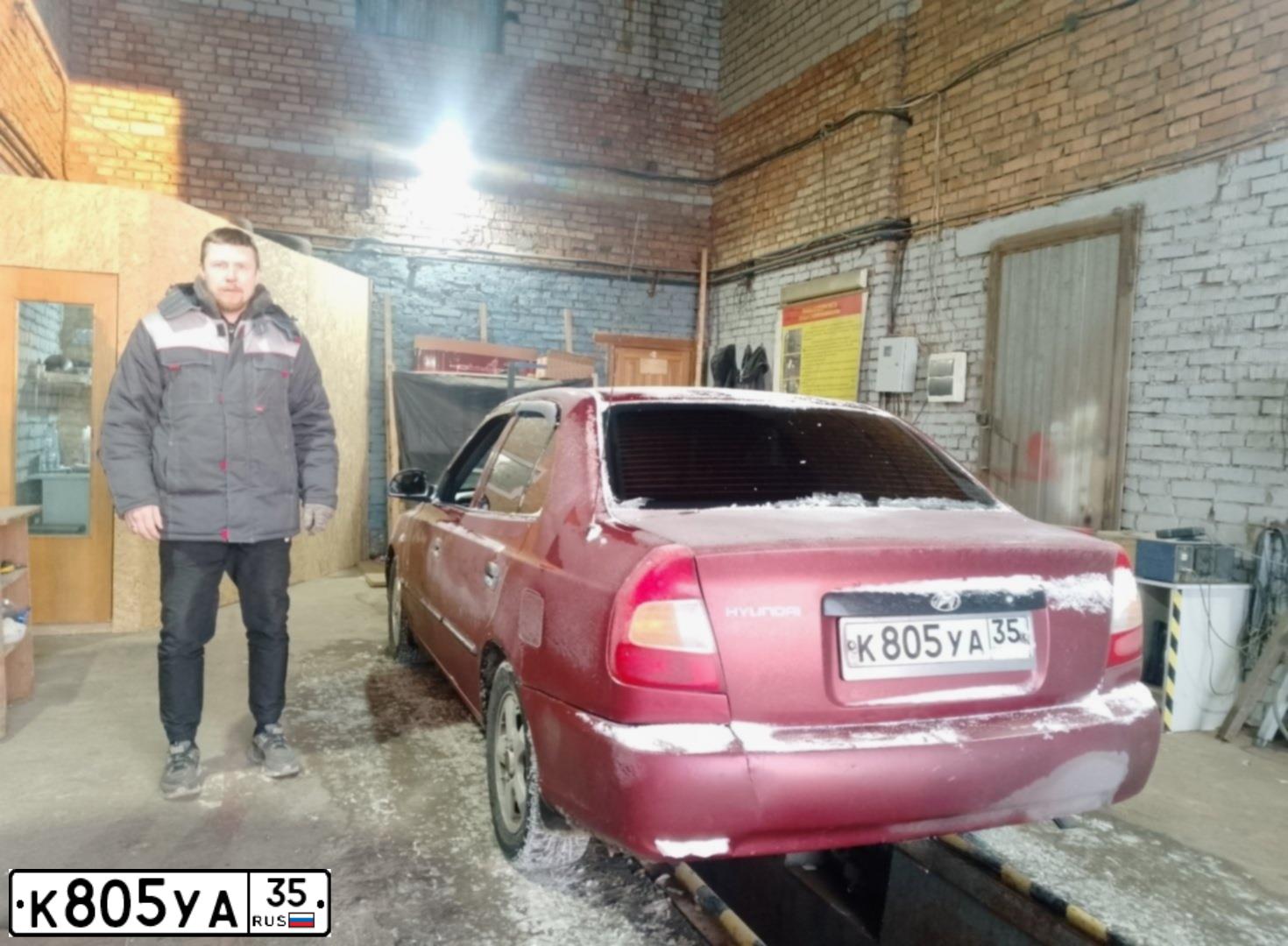 Фото автомобиля TAGAZ ACCENT, 2006 — госномер Т363ЕХ76. Цвет: Красный