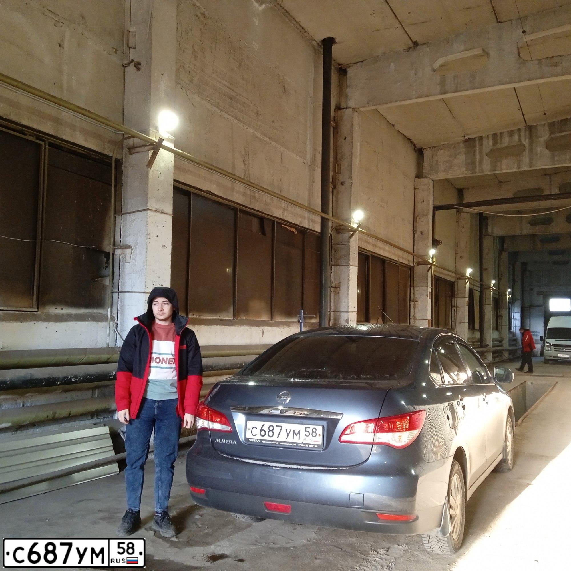 Фото автомобиля NISSAN ALMERA /AVTOVAZ/, 2017 — госномер С687УМ58. Цвет: Темно-синий