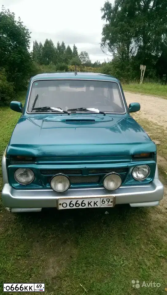 Фото автомобиля LADA 2121 NIVA, 1999 — госномер О666КК69. Цвет: СИНЕ-ЗЕЛЕНЫЙ