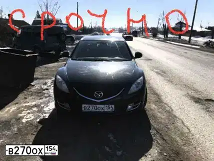Фото автомобиля MAZDA 6, 2008 — госномер В270ОХ154. Цвет: ЧЕРНЫЙ