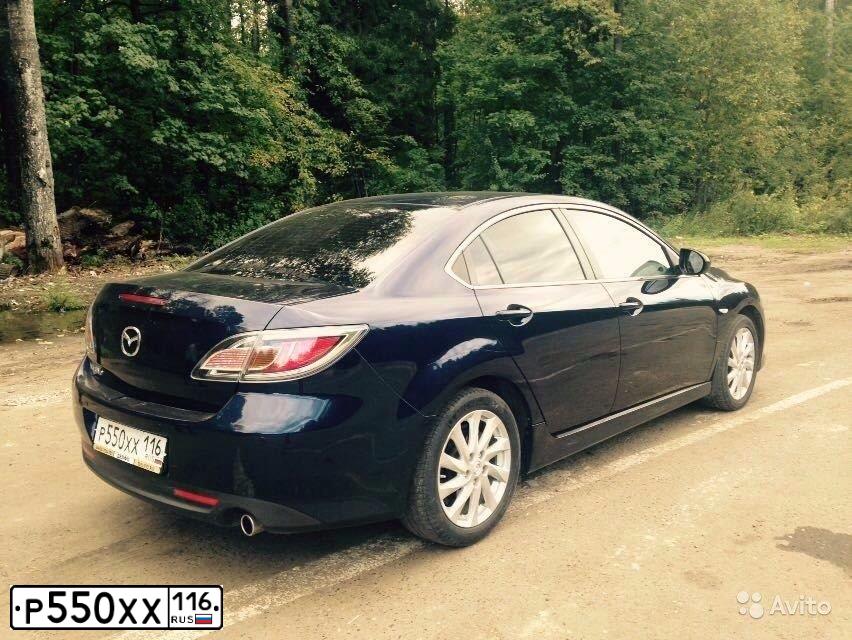 Фото автомобиля MAZDA 6, 2010 — госномер Е802ХР12. Цвет: Темно-синий