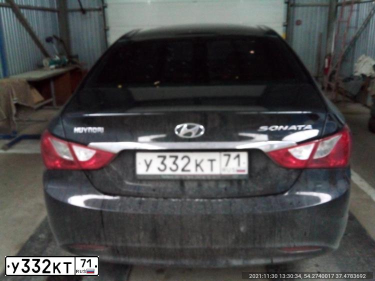 Фото автомобиля HYUNDAI SONATA, 2010 — госномер О304ВА71. Цвет: ЧЕРНЫЙ