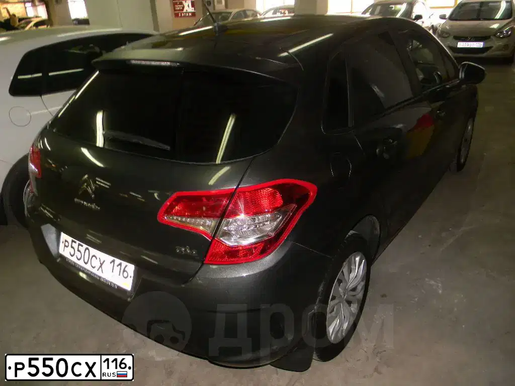 Фото автомобиля CITROEN C4, 2012 — госномер Р550СХ116. Цвет: ТЕМНО-СЕРЫЙ