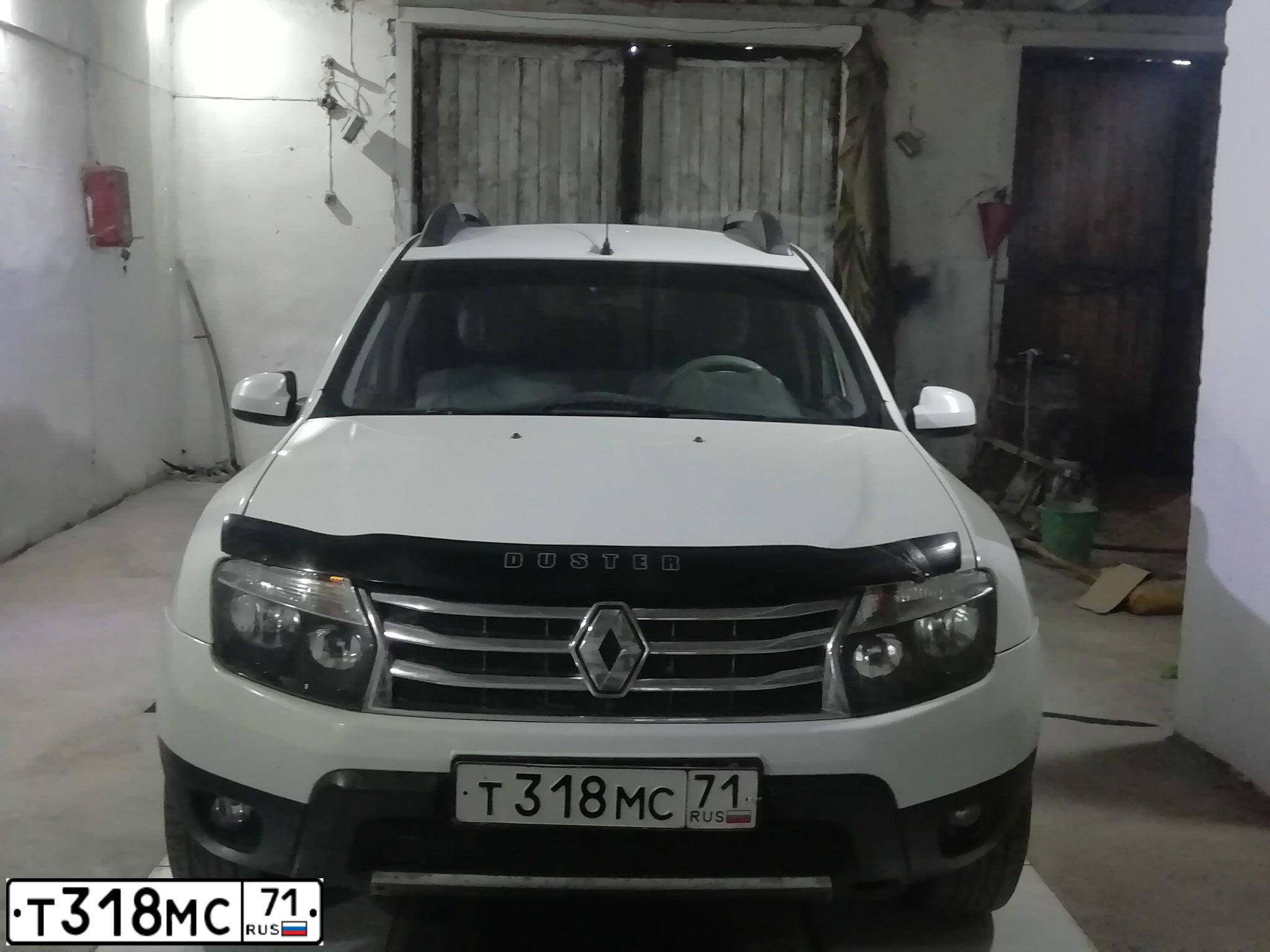 Фото автомобиля RENAULT DUSTER, 2013 — госномер Н313ТН71. Цвет: Белый