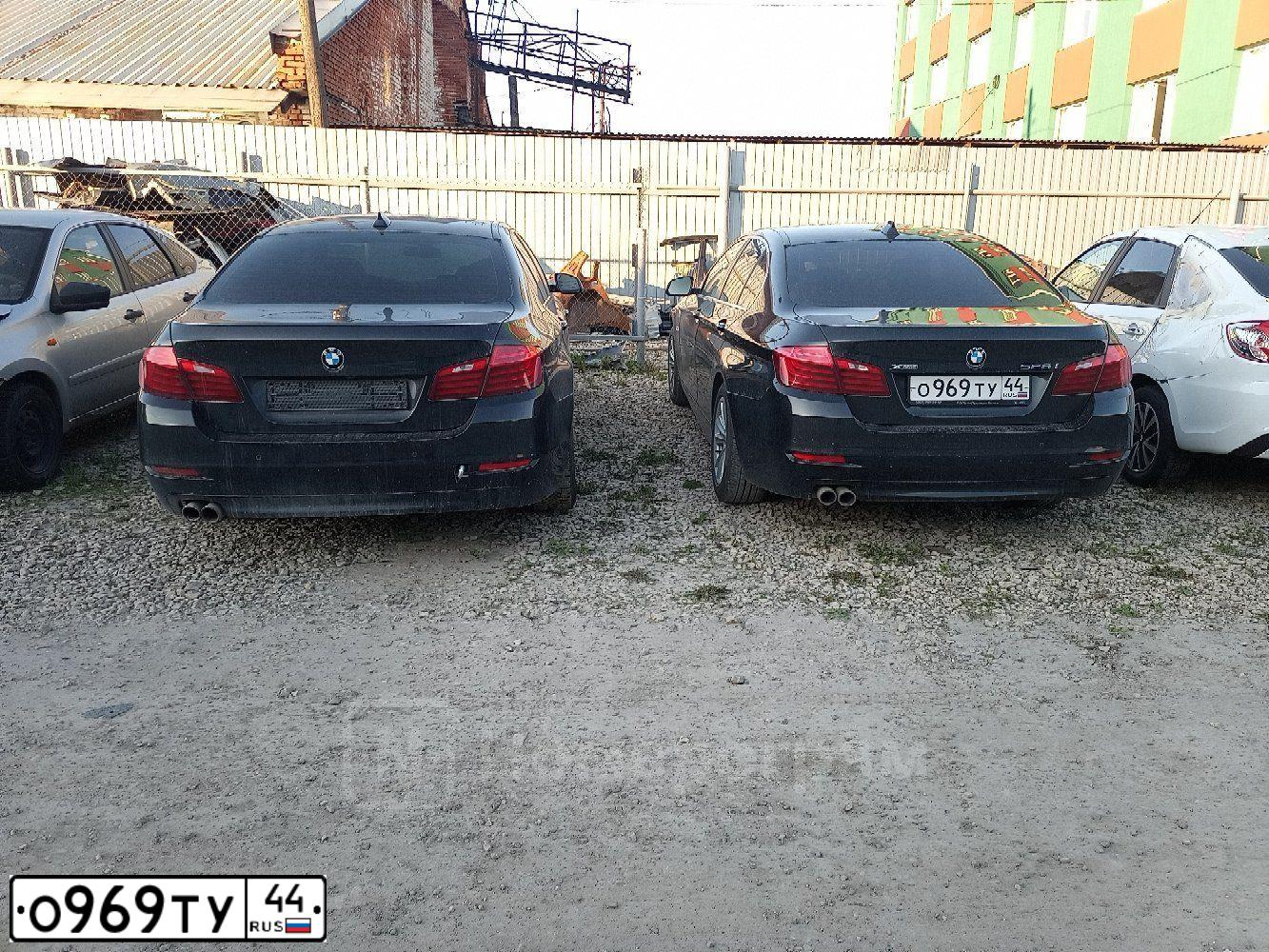 Фото автомобиля BMW SERIE 5, 2014 — госномер О969ТУ44. Цвет: ЧЕРНЫЙ