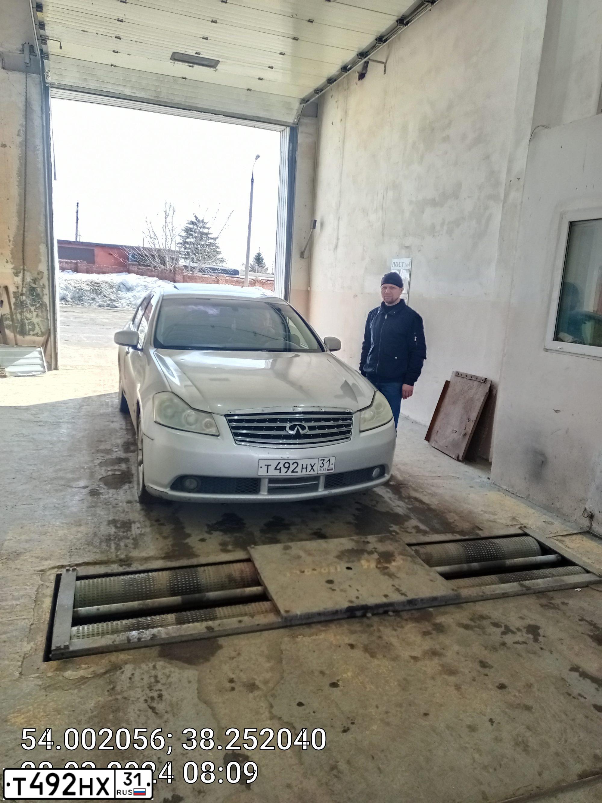 Фото автомобиля INFINITI M, 2006 — госномер У786ТС71. Цвет: Серебристый