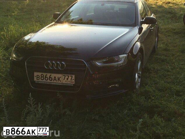 Фото автомобиля AUDI A4, 2012 — госномер В866АК777. Цвет: ЧЕРНЫЙ