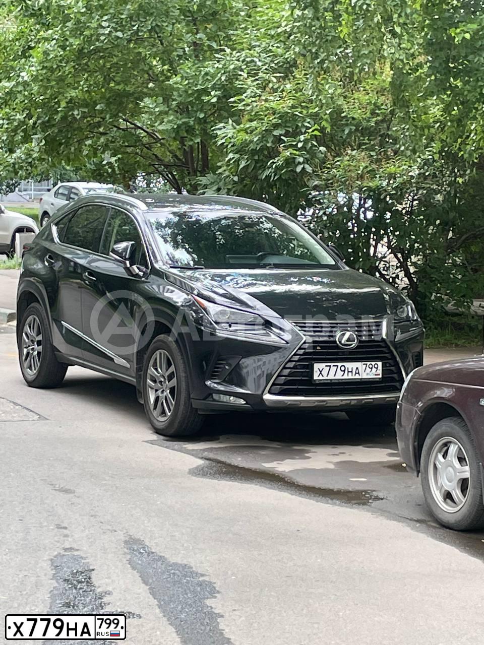 Фото автомобиля LEXUS NX, 2017 — госномер Х779НА799. Цвет: ЧЕРНЫЙ
