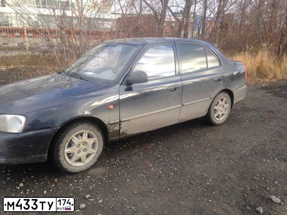 Фото автомобиля TAGAZ ACCENT, 2008 — госномер С700ОА74. Цвет: ЧЕРНЫЙ