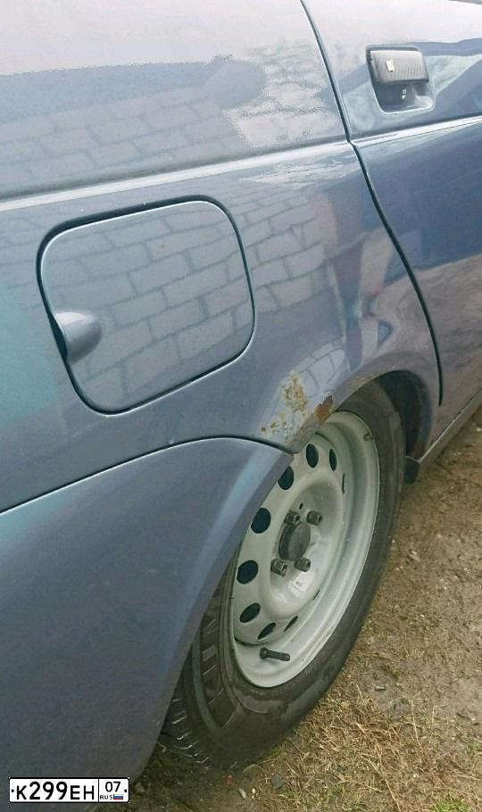 Фото автомобиля LADA 2172 PRIORA, 2008 — госномер К299ЕН07. Цвет: СЕРО-СИНИЙ