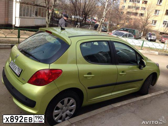 Фото автомобиля PEUGEOT 207, 2008 — госномер Х679ЕК797. Цвет: ЖЕЛТЫЙ