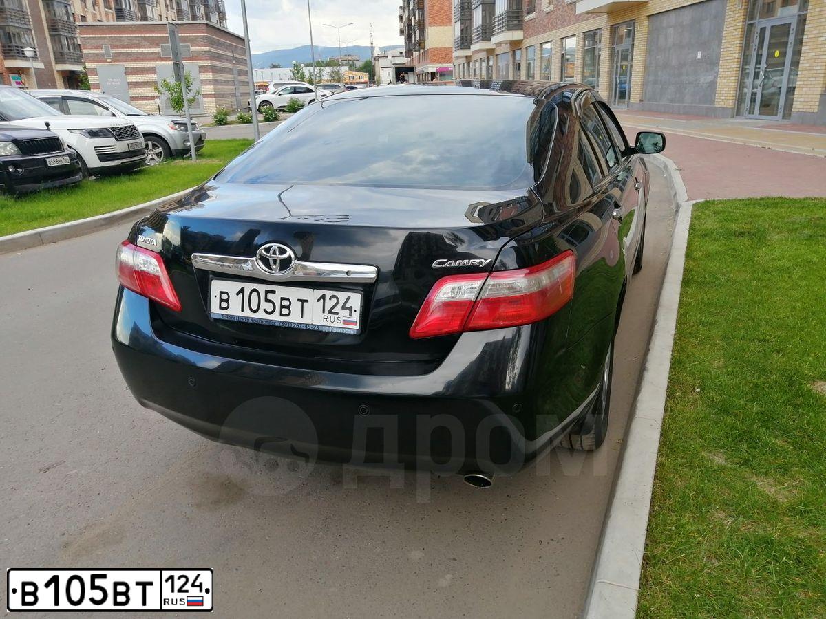 Фото автомобиля TOYOTA CAMRY, 2007 — госномер В105ВТ124. Цвет: ЧЕРНЫЙ