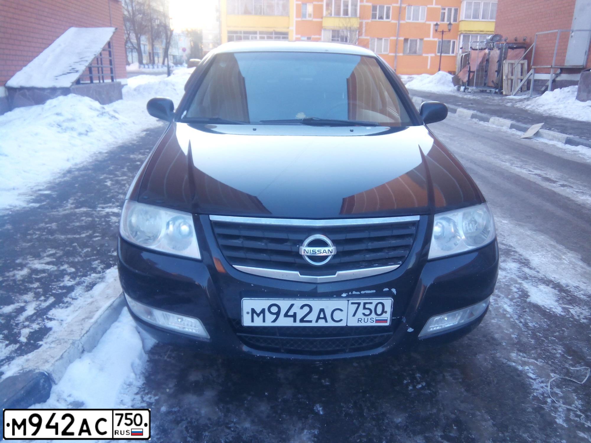Фото автомобиля NISSAN ALMERA, 2006 — госномер М942АС750. Цвет: ЧЕРНЫЙ