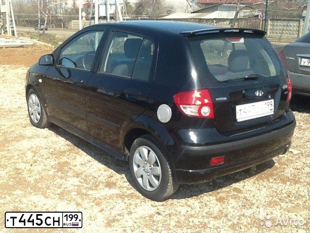 Фото автомобиля HYUNDAI GETZ, 2004 — госномер Т664УА97. Цвет: ЧЕРНЫЙ
