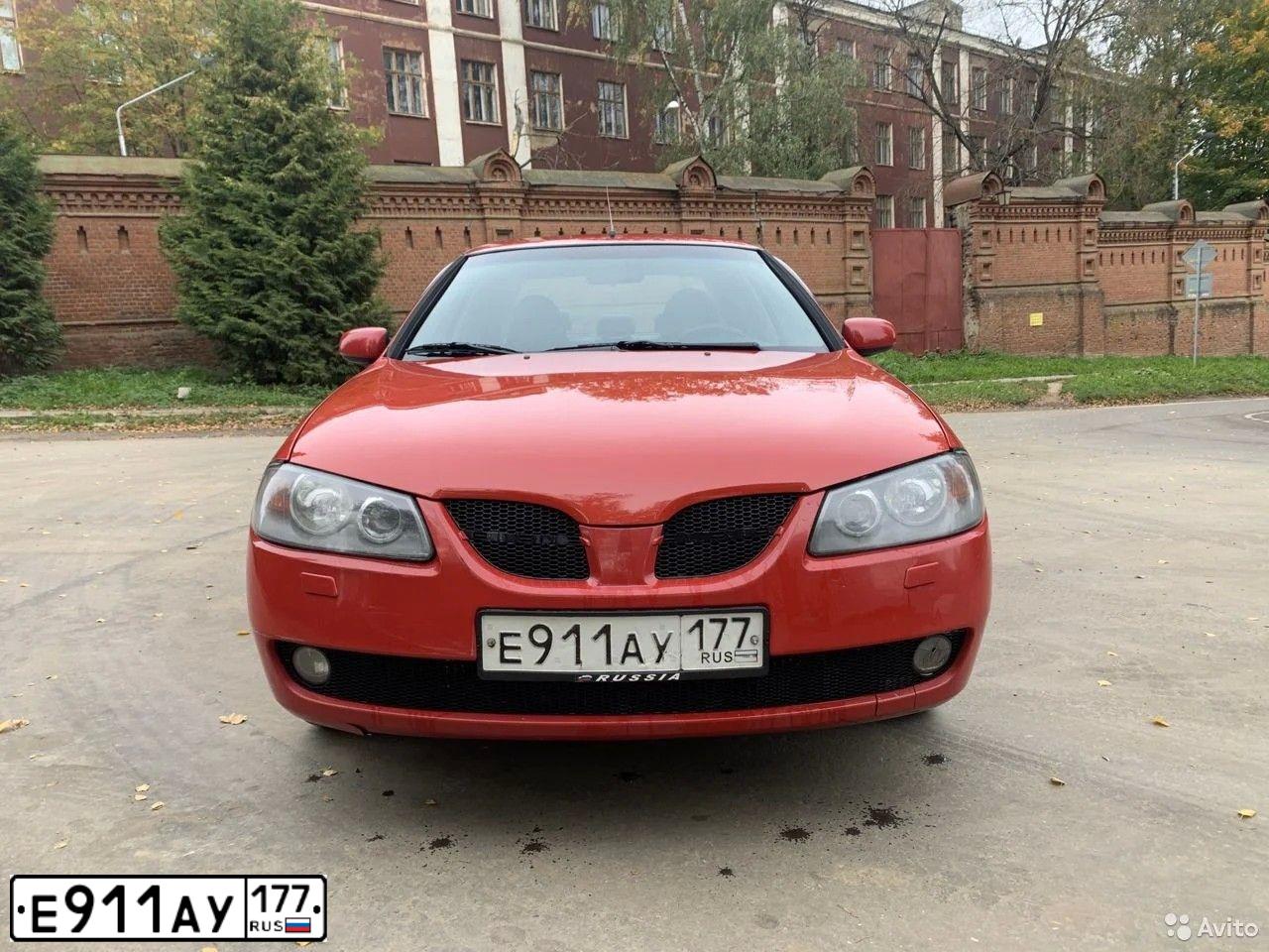 Фото автомобиля NISSAN ALMERA, 2005 — госномер К004КУ790. Цвет: КРАСНЫЙ