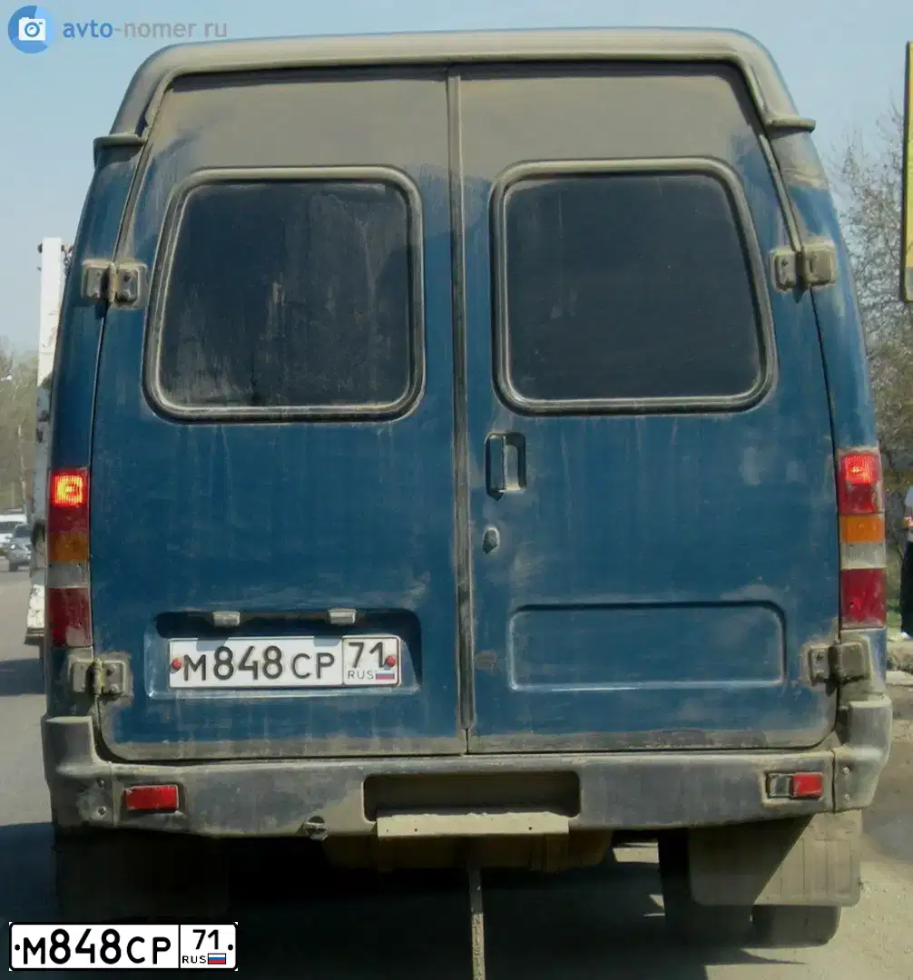 Фото автомобиля GAZ 3221 EL, 2002 — госномер М848СР71. Цвет: БАЛТИКА