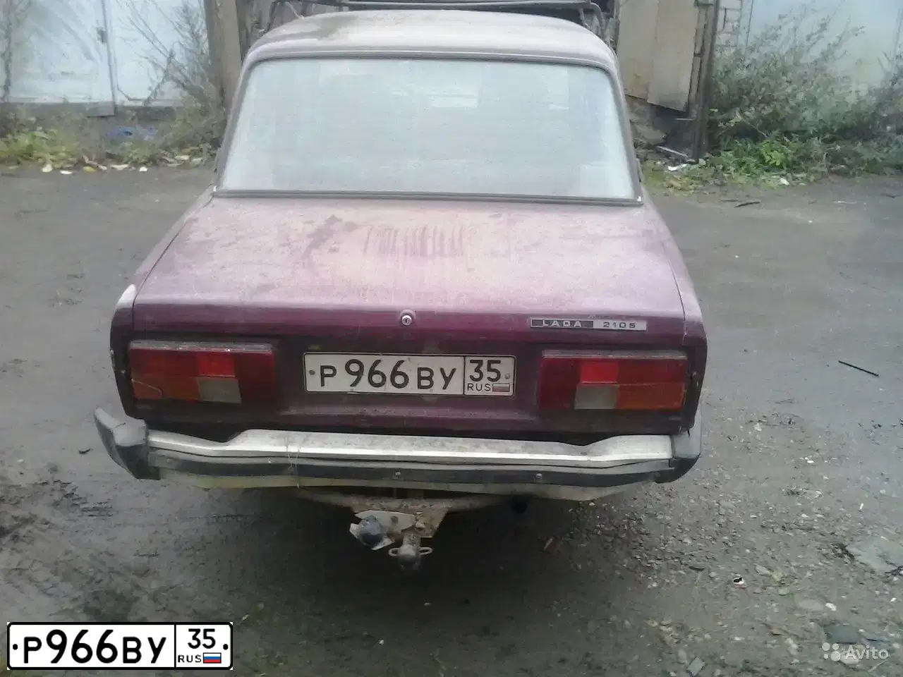Фото автомобиля LADA 2105, 2000 — госномер Р966ВУ35. Цвет: ТЕМНО-БОРДОВЫЙ