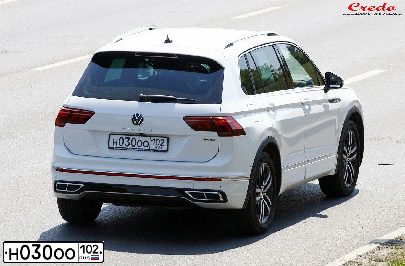 Фото автомобиля VOLKSWAGEN TIGUAN, 2012 — госномер Н030ОО102. Цвет: ЧЕРНЫЙ