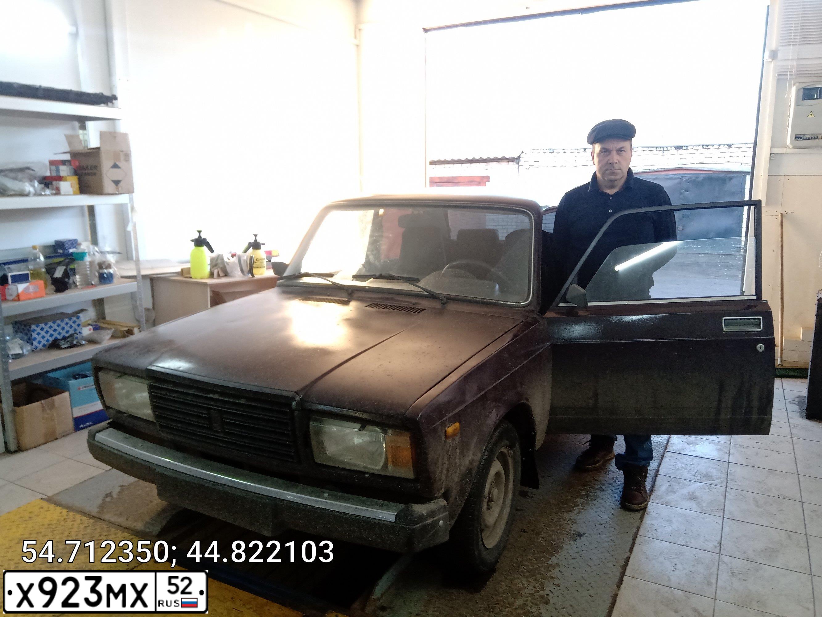 Фото автомобиля LADA 2107, 2008 — госномер Х923МХ52. Цвет: ТЕМНО-КРАСНЫЙ