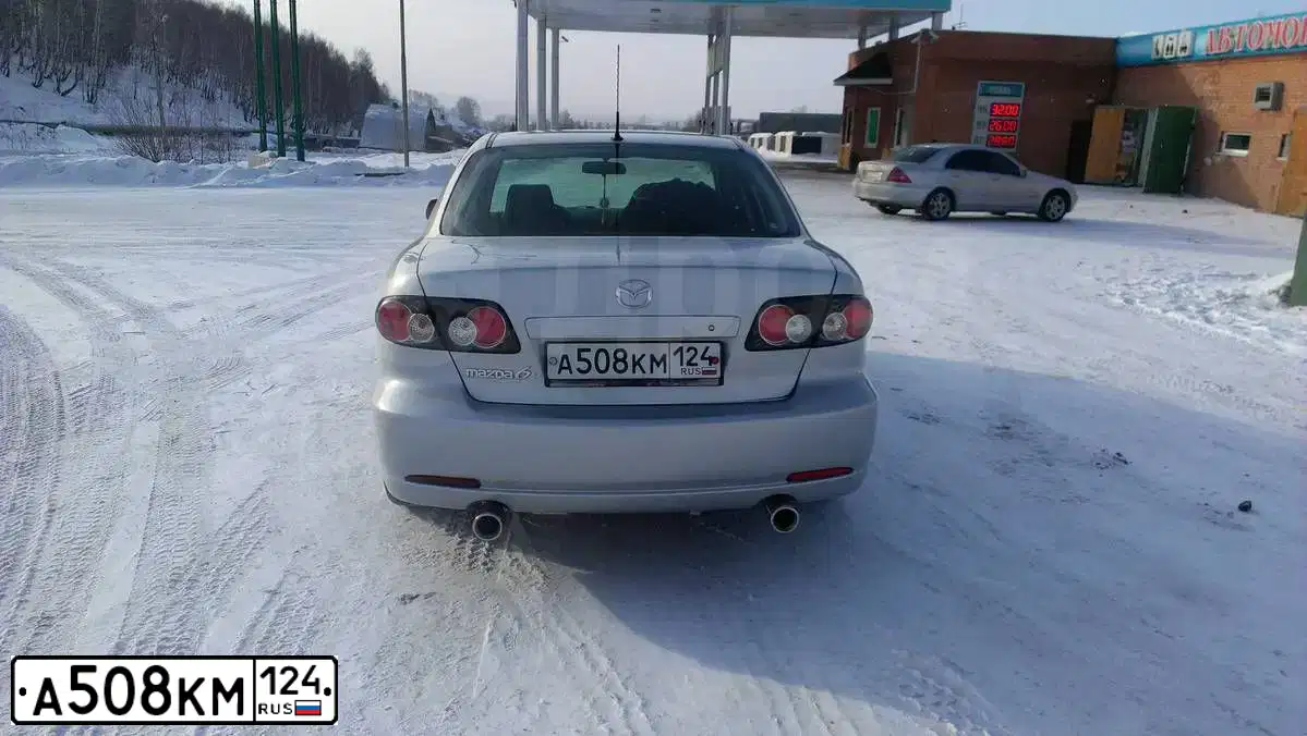 Фото автомобиля MAZDA 6, 2007 — госномер У545ВУ124. Цвет: Серебристый