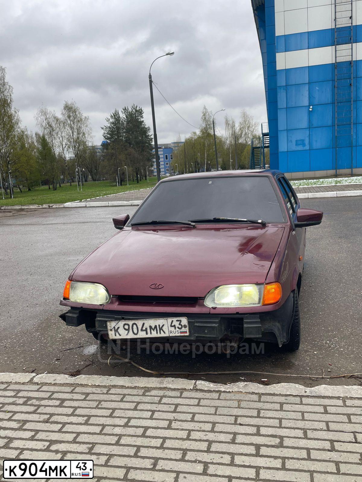 Фото автомобиля LADA 2115 SAMARA, 2005 — госномер К904МК43. Цвет: ТЕМНО-МАЛИНОВЫЙ