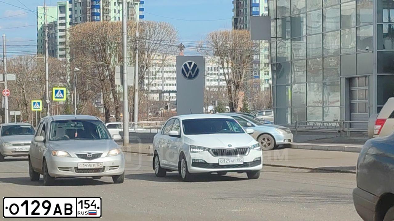 Фото автомобиля SKODA RAPID, 2020 — госномер А576МА172. Цвет: Белый