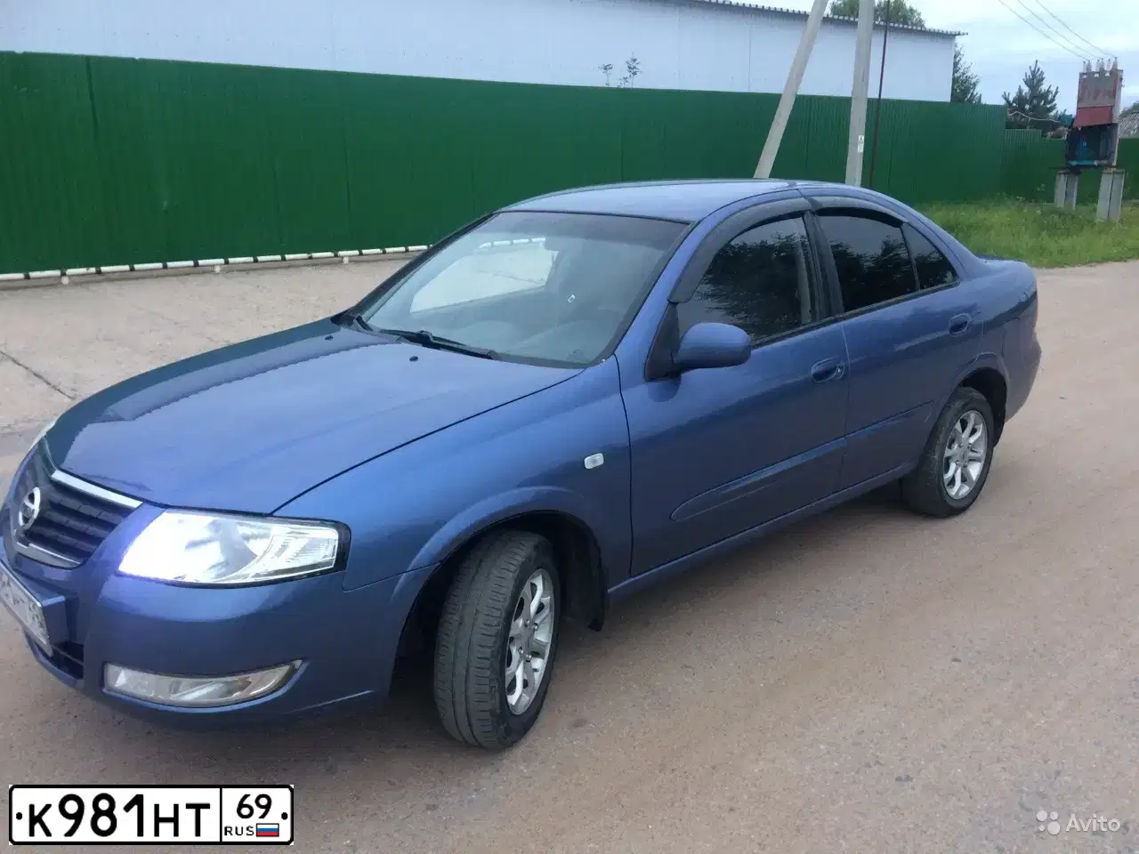 Фото автомобиля NISSAN ALMERA, 2006 — госномер Е838МУ07. Цвет: синий