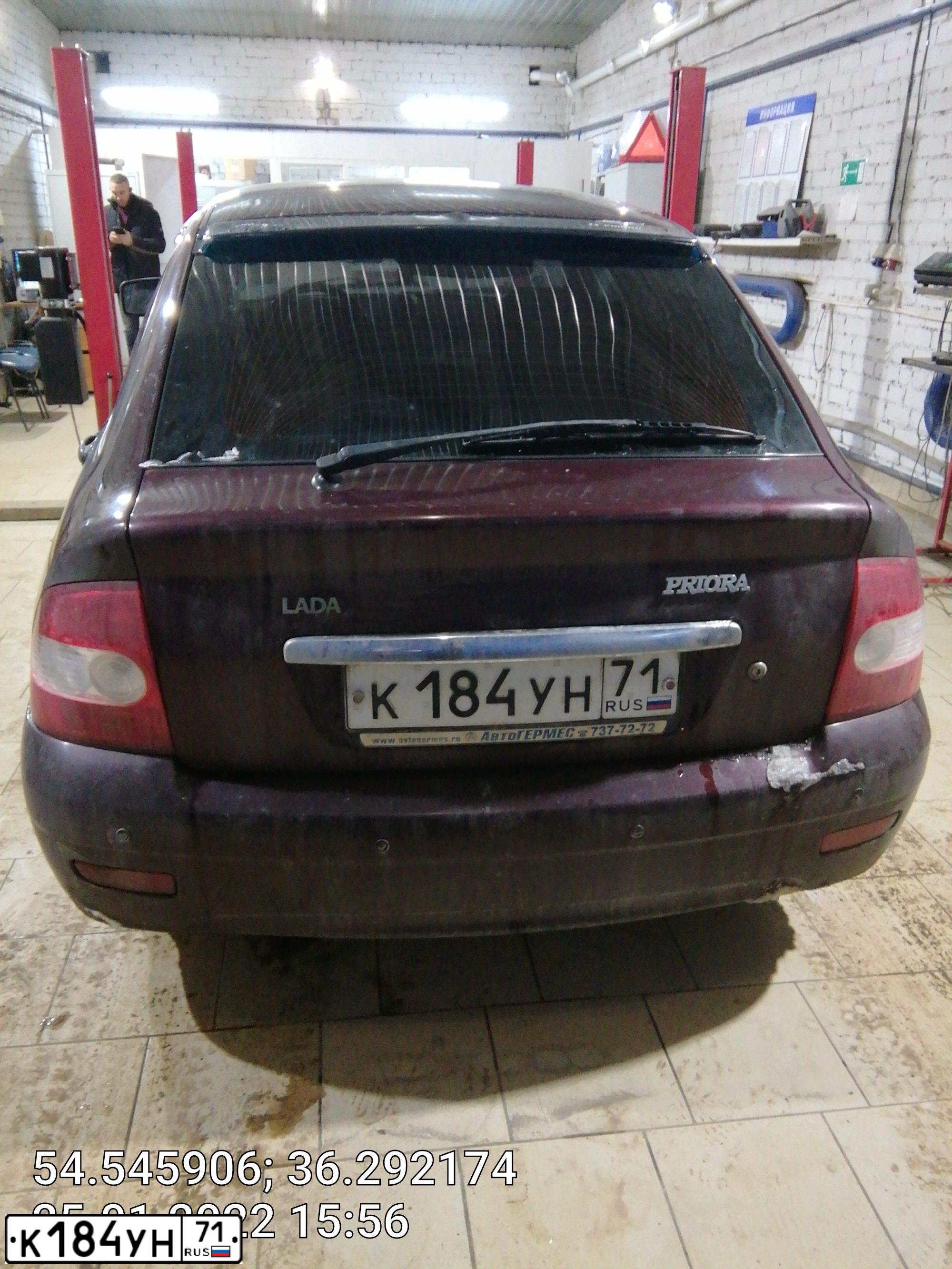 Фото автомобиля LADA 2172 PRIORA, 2009 — госномер У469ММ71. Цвет: ТЕМНО-ВИШНЕВЫЙ