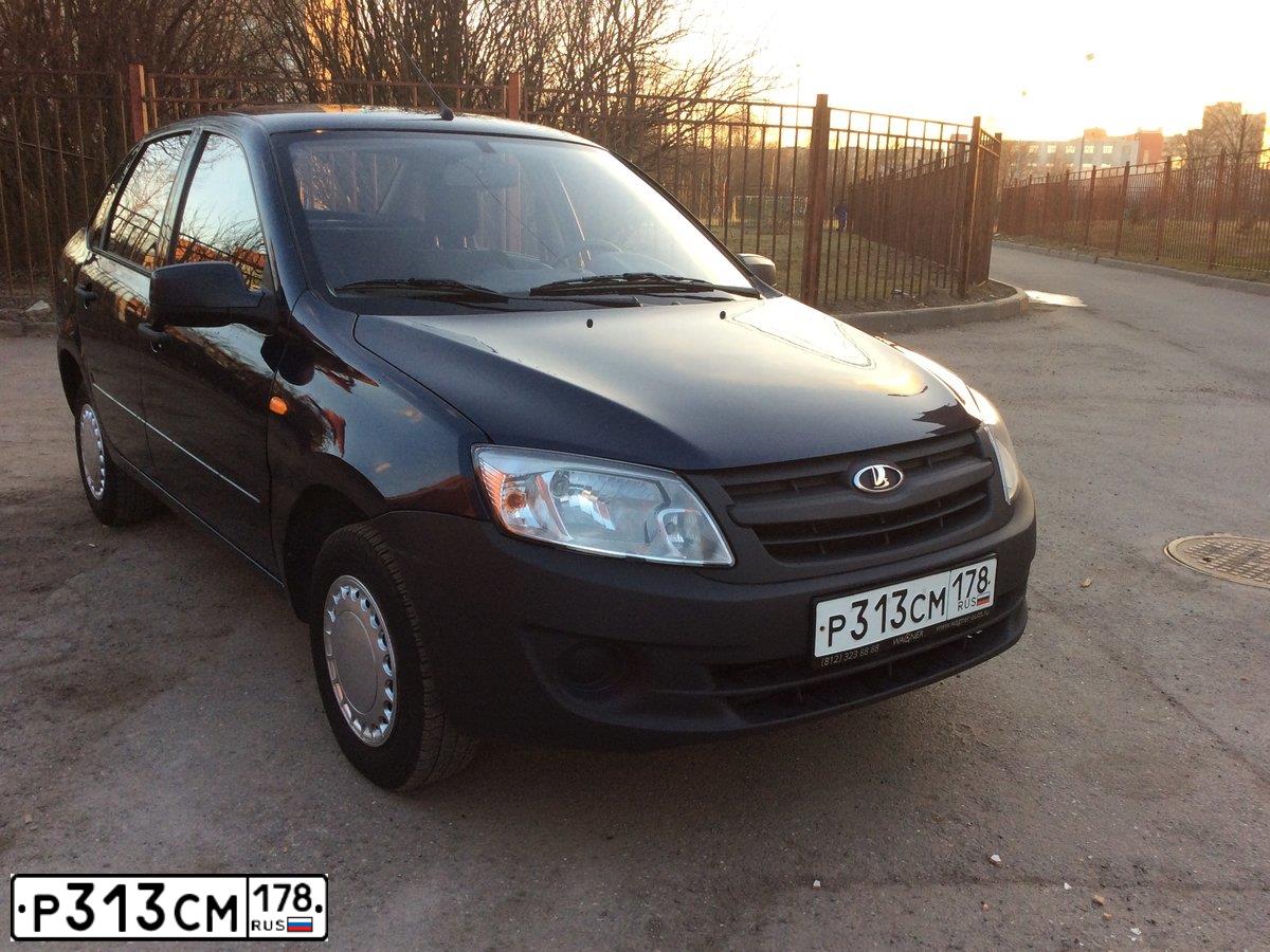 Фото автомобиля LADA 2190 GRANTA, 2013 — госномер У285РХ69. Цвет: синий