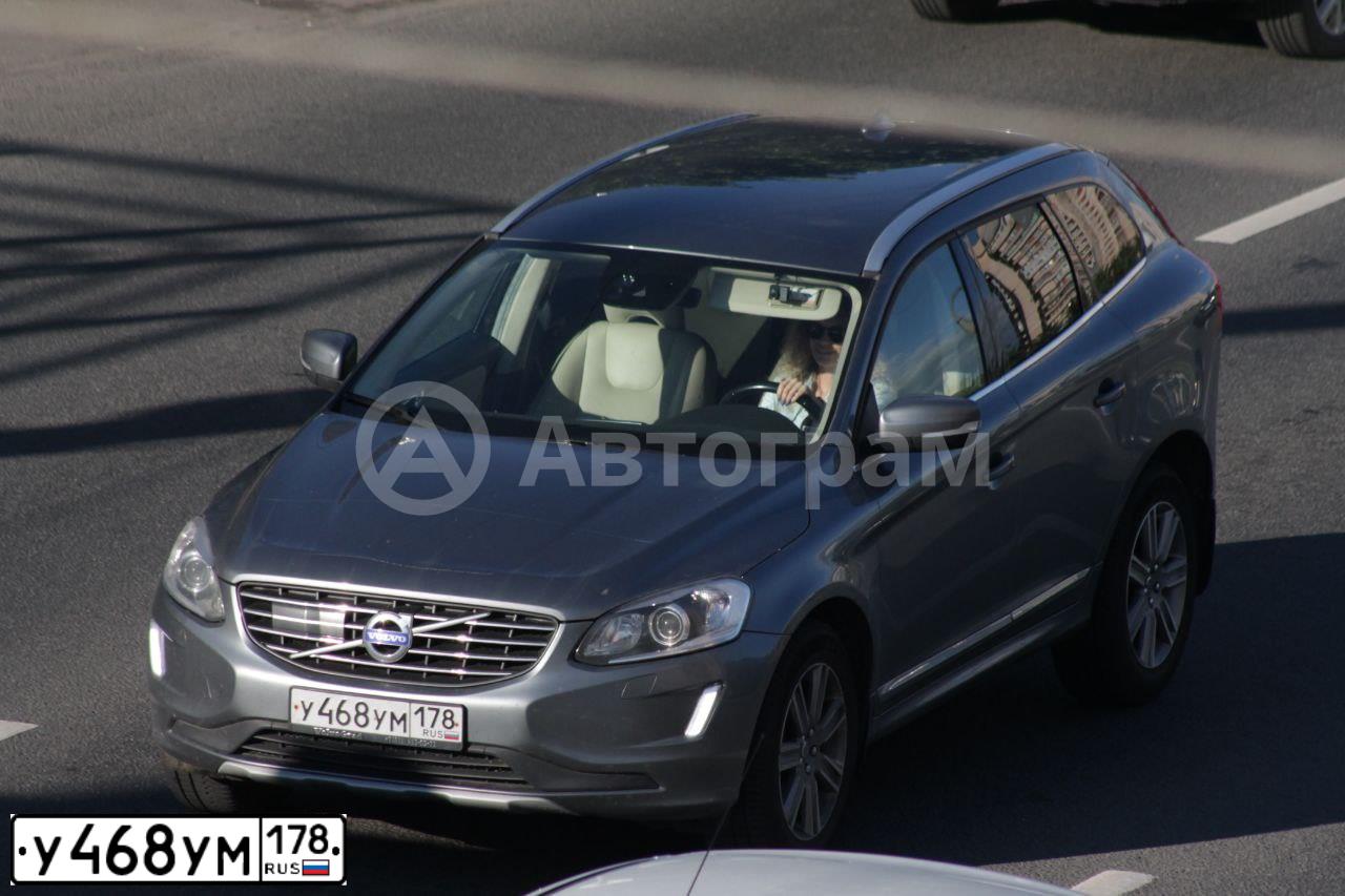 Фото автомобиля VOLVO XC60, 2015 — госномер У468УМ178. Цвет: СТАЛЬНОЙ