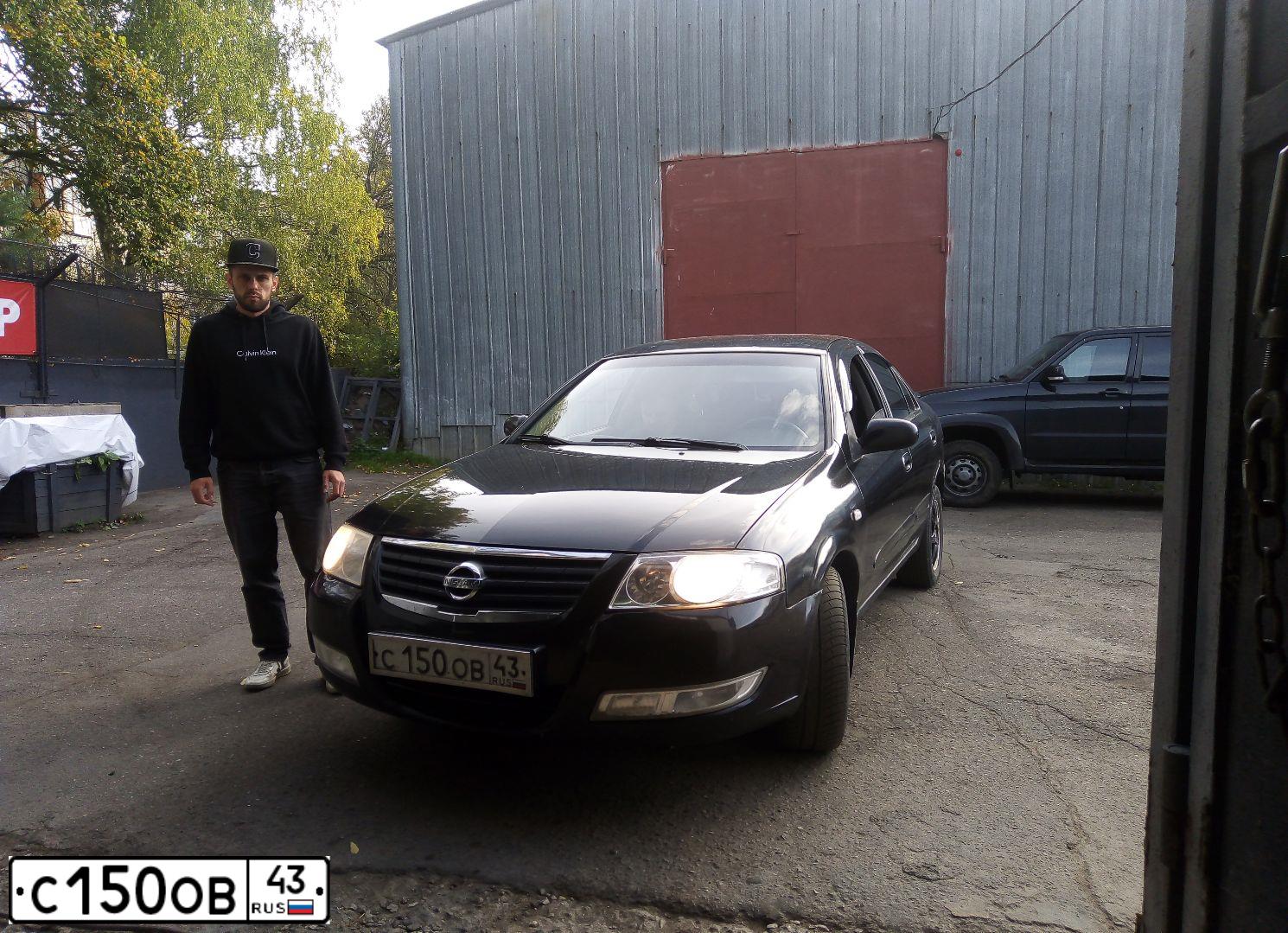 Фото автомобиля NISSAN ALMERA, 2006 — госномер Р847ВС44. Цвет: ЧЕРНЫЙ