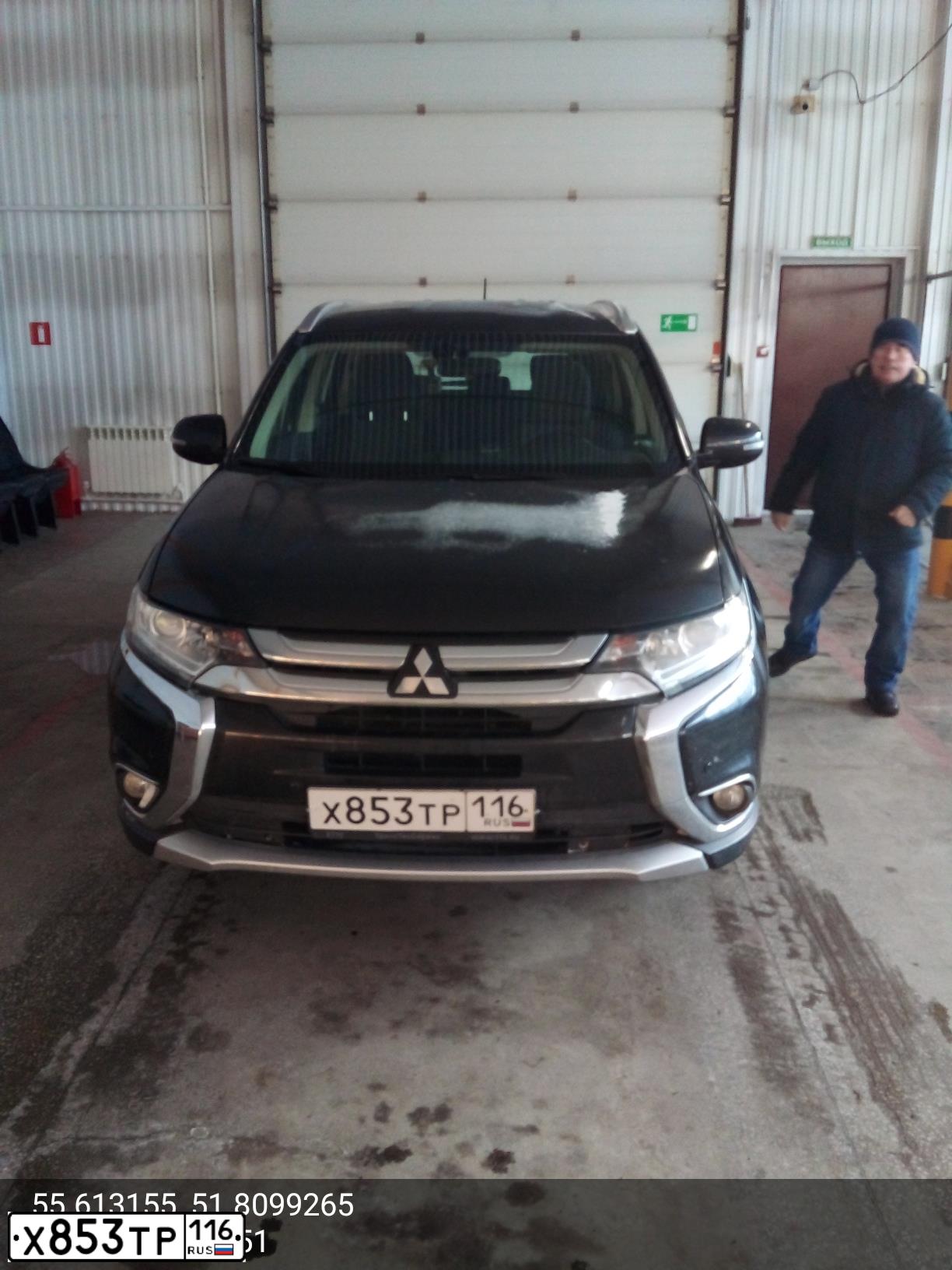 Фото автомобиля MITSUBISHI OUTLANDER, 2016 — госномер Х853ТР116. Цвет: ЧЕРНЫЙ