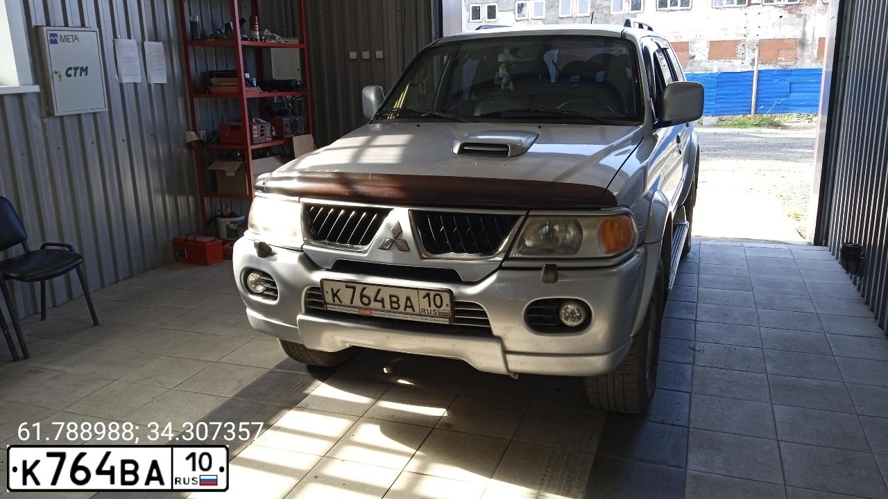 Фото автомобиля MITSUBISHI PAJERO SPORT, 2008 — госномер К764ВА10. Цвет: СЕРЕБРИСТЫЙ