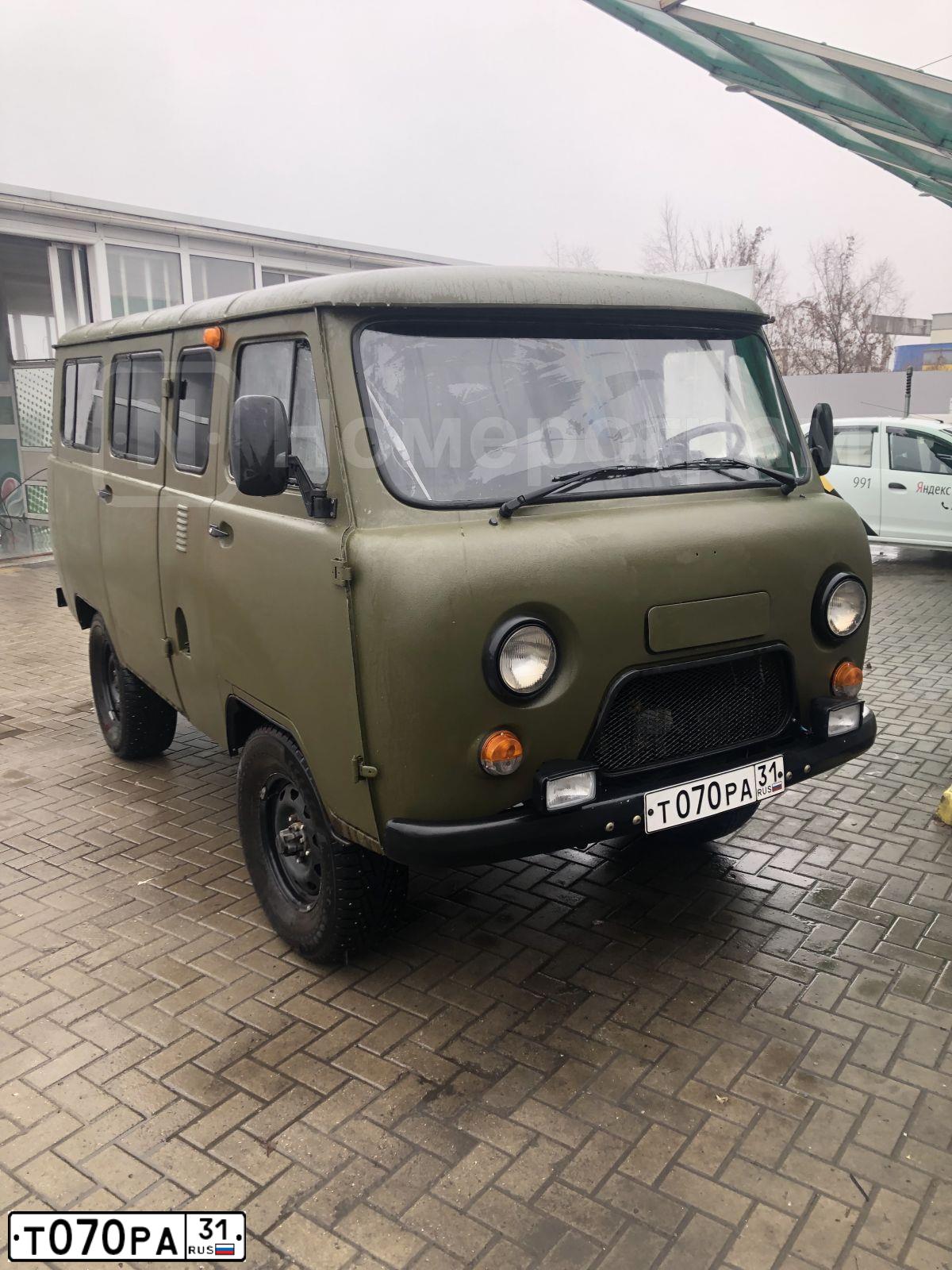 Фото автомобиля UAZ 2206, 2012 — госномер Т070РА31. Цвет: ЗАЩИТНЫЙ