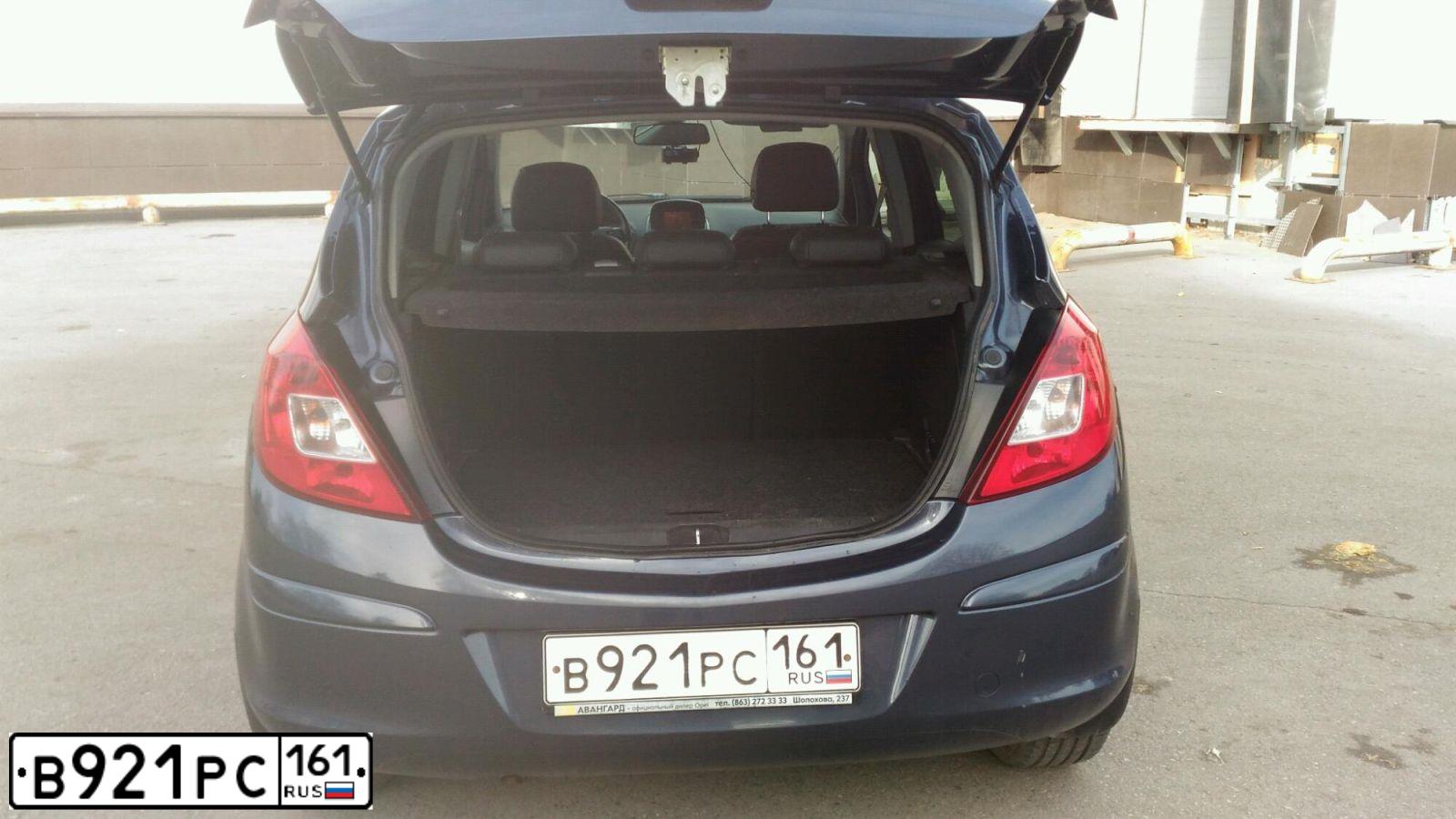 Фото автомобиля OPEL CORSA, 2008 — госномер В921РС161. Цвет: ТЕМНО-СЕРЫЙ