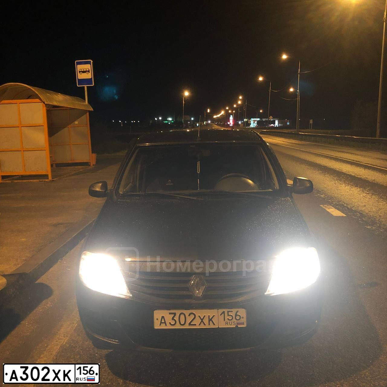 Фото автомобиля RENAULT LOGAN, 2010 — госномер А302ХК156. Цвет: ТЕМНО-СЕРЫЙ