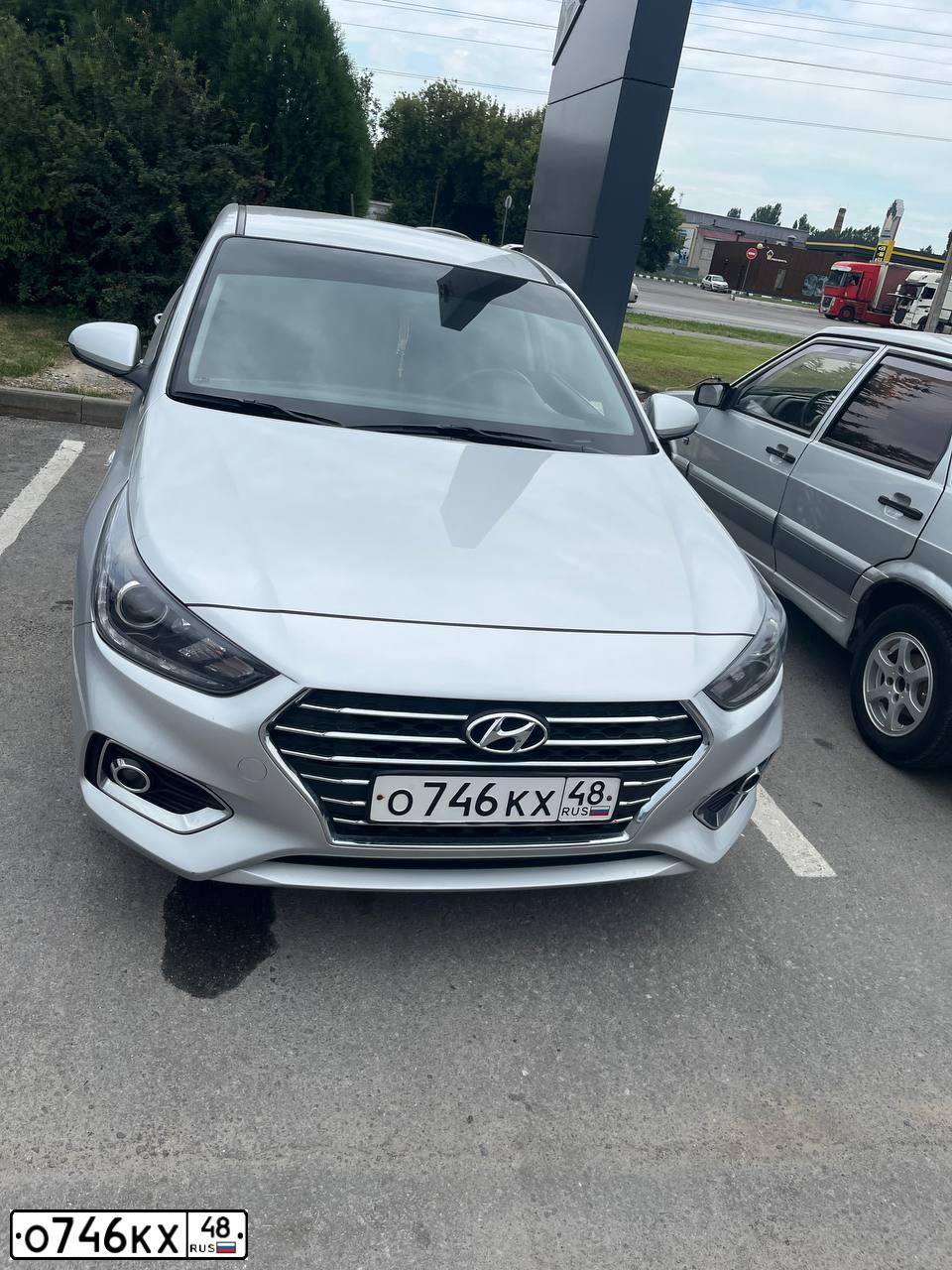 Фото автомобиля HYUNDAI SOLARIS, 2019 — госномер К591МУ136