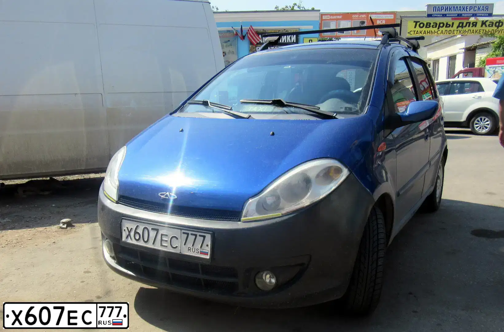 Фото автомобиля CHERY KIMO, 2008 — госномер Н880ВМ82. Цвет: синий